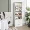 Costway 6-Tier Tall Bookshelf Freestanding Modern Bookcase Black Storage Cabinet White/Black